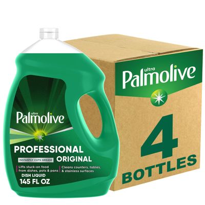 Palmolive Professional Dishwashing Liquid, Fresh Scent, 145 Oz Bottle, Pack of 4