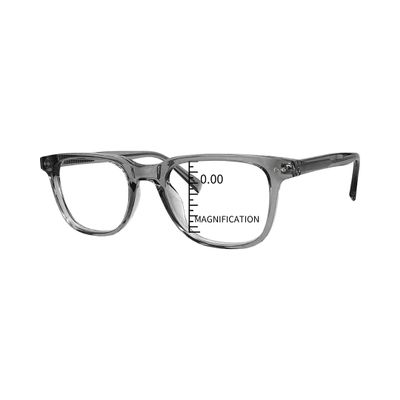 ProEyes Remy, Progressive Blue Light Blocking Readers, 0 Strength on Top Lens, Anti-Reflective (Gray, 3.00 x)