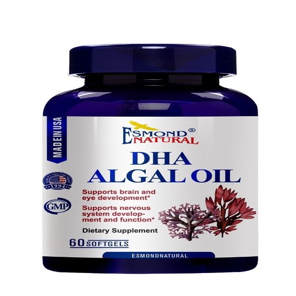 (8 Pack) Esmond Natural: DHA Algal Oil (Made with Onavita Oil. 40% Docosahexaenoic Acid. Supports brain, eye and nervous system), GMP, Natural Product Assn Certified, Made in USA - 500mg, 480 Softgels