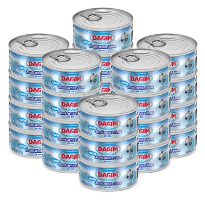 Dagim Chunk White Albacore Tuna in Oil Kosher Certified, Canned Tuna Fish, 6 oz. Pack of 24