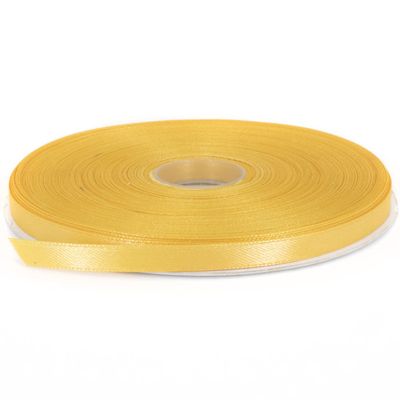 Stuffvisor Gold Satin Ribbon, 1/4 inch x 50 Yards, Double Face Solid Color, Thick and Durable Ribbon Roll, 100% Polyester, Ideal for Gift Wrapping, Crafts, Hair and Multiple Decorations
