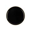 EcoQuality 6.3" inch Round Black Plastic Plates with Gold Rim Design - Disposable China Like Party Plates, Heavy Duty Dessert Plates, Dinner Plate, Salad, Wedding, Serveware (80 PACK) view 1