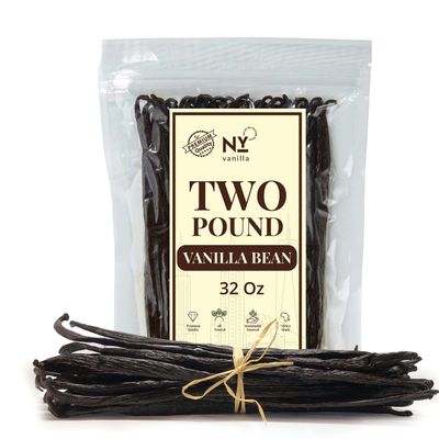 2lb Whole Vanilla Beans Grade A+, Bulk Vanilla Beans for Making Extract, Non GMO. Perfect For Homemade Extract, Icecream, Baking & Desserts. by NYVanilla