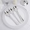 144 pcs 5-Inch Polished Silver Disposable Plastic Party Spoons Wedding Home Event Catering Tableware Supplies Wholesale view 1