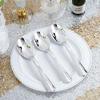 144 pcs 5-Inch Polished Silver Disposable Plastic Party Spoons Wedding Home Event Catering Tableware Supplies Wholesale view 3