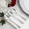 144 pcs 5-Inch Polished Silver Disposable Plastic Party Spoons Wedding Home Event Catering Tableware Supplies Wholesale view 4