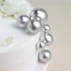 12 Silver Cake Topper Picks Faux Pearl Balls Cupcake Decorations Wedding Birthday Party Events Reception Accessories view 4