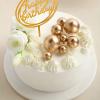 12 Gold Cake Topper Picks Faux Pearl Balls Cupcake Decorations Wedding Birthday Party Events Reception Accessories Supplies view 2