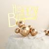 12 Gold Cake Topper Picks Faux Pearl Balls Cupcake Decorations Wedding Birthday Party Events Reception Accessories Supplies view 3