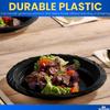 1InTheHome 10 Inch Round Black Plastic Plates - Disposable, Pack of 125 view 4