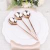 24 Rose Gold 8 in Heavy Duty Plastic Spoons Disposable Cutlery Wedding Party Event Reception Catering Decorations Supplies view 3