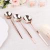 24 Rose Gold 8 in Heavy Duty Plastic Spoons Disposable Cutlery Wedding Party Event Reception Catering Decorations Supplies view 4