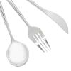 24 Silver Disposable Plastic Cutlery Spoon Fork and Knife Set for Weddings Parties Birthdays Receptions Events Dinnerware Tableware Decorations view 1