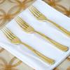 100 pcs Gold Plastic Forks - Disposable Wedding Party Event Catering Tableware view 3