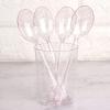 100 pcs Clear Blush Glittered Plastic Spoons - Disposable Wedding Party Event Catering Tableware view 2