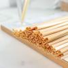 100 Natural 6 in Wheat Sustainable Drinking Straws Wedding Party Events Reception Catering Home Decorations Supplies view 4