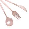 24 Rose Gold Blush Disposable Plastic Cutlery Spoon Fork and Knife Set for Weddings Parties Birthdays Receptions Events Dinnerware Tableware Decorations view 1