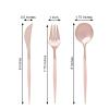 24 Rose Gold Blush Disposable Plastic Cutlery Spoon Fork and Knife Set for Weddings Parties Birthdays Receptions Events Dinnerware Tableware Decorations view 2