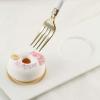 48 7-Inch Metallic Gold White Handle Disposable Plastic Forks Wedding Tableware Home Party Event Catering Supplies view 4