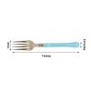 48 7-Inch Metallic Gold Forks Blue Handle Disposable Plastic Tableware Wedding Reception Party Events Catering Supplies view 2
