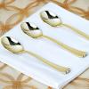 100 pcs Gold Plastic Spoons - Disposable Wedding Party Event Catering Tableware view 1