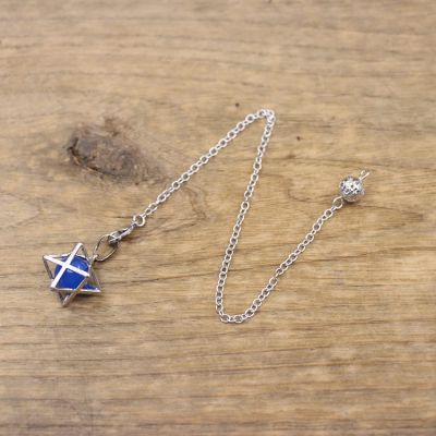 Pendulums Dowsing Natural Stone Round Bead Crystal Chains,Blue Jade