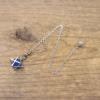 Pendulums Dowsing Natural Stone Round Bead Crystal Chains,Blue Jade view 1