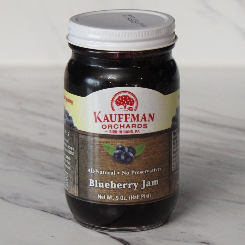 Kauffman Orchards Blueberry Jam, All Natural, No Preservatives, 9 Oz. (Pack of 1)