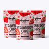 Drybox Strawberry Chips 3 Pack Dried Strawberries Sliced Thin Chewy yet Crunchy| No Sugar Added Unsweetened Non GMO No Pesticides Sustainably Harvested | Tart yet Sweet Snacks for School Office Gym, 1.2oz per pack, 3 Packs view 1