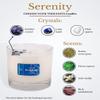 ALUMINATE LIFE Luxury Glass Jar Candle, 8 OZ, Choose Serenity - Sodalite Crystal Infused - Scents of Grass, Cypress, Vanilla & Sandalwood - Calm, Peace, & Untroubled - Coconut Wax, Essential Oils view 2