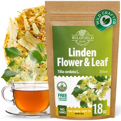 1.8 oz. Linden Tea Loose Leaf Te De Tilo Dried Linden Blossom Herb (Tilia Cordata) - 50g Tea Herbal Lipa Tila