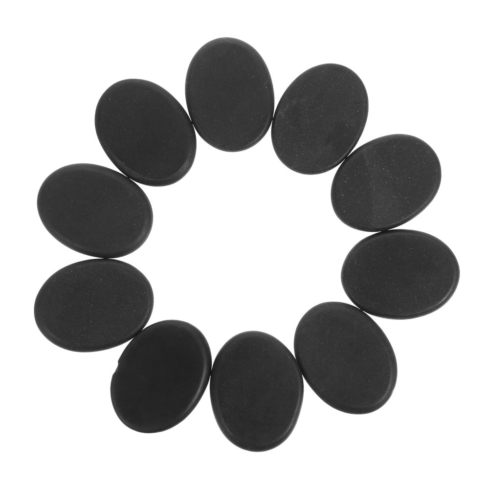 Angoily 10Pcs Volcanic Energy Massage Stones Essential Oil Hot Compress Stones for Relaxation and Skin Care for Home