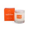 ALUMINATE LIFE Luxury Glass Jar Candle, 8 OZ, Choose Optimism - Carnelian Crystal Infused - Honeysuckle, Orange, Kumquat & Cedar - Hope, Coconut Wax, Essential Oilsonfidence, & Success - C view 1