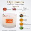 ALUMINATE LIFE Luxury Glass Jar Candle, 8 OZ, Choose Optimism - Carnelian Crystal Infused - Honeysuckle, Orange, Kumquat & Cedar - Hope, Coconut Wax, Essential Oilsonfidence, & Success - C view 2