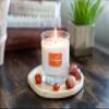 ALUMINATE LIFE Luxury Glass Jar Candle, 8 OZ, Choose Optimism - Carnelian Crystal Infused - Honeysuckle, Orange, Kumquat & Cedar - Hope, Coconut Wax, Essential Oilsonfidence, & Success - C view 3