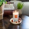 ALUMINATE LIFE Luxury Glass Jar Candle, 8 OZ, Choose Optimism - Carnelian Crystal Infused - Honeysuckle, Orange, Kumquat & Cedar - Hope, Coconut Wax, Essential Oilsonfidence, & Success - C view 4