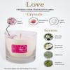 ALUMINATE LIFE Luxury Glass Jar Candle, 8 OZ, Choose Love - Valentine's Day Gift Rose Quartz Crystal Infused - Scents of Jasmine, Magnolia, Oakmoss & Cedarwood - Intense & Deep Affection view 2