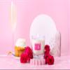 ALUMINATE LIFE Luxury Glass Jar Candle, 8 OZ, Choose Love - Valentine's Day Gift Rose Quartz Crystal Infused - Scents of Jasmine, Magnolia, Oakmoss & Cedarwood - Intense & Deep Affection view 3