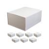CECOBOX 8PC Gift Boxes with Lids for Presents 15"x12"x7.2" - Matte, Collapsible Magnetic Closure Gift Box - Groomsmen & Bridesmaid Proposal Boxes, Wedding, PR, Birthdays, Holidays - White view 1