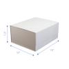 CECOBOX 8PC Gift Boxes with Lids for Presents 15"x12"x7.2" - Matte, Collapsible Magnetic Closure Gift Box - Groomsmen & Bridesmaid Proposal Boxes, Wedding, PR, Birthdays, Holidays - White view 4