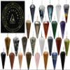 Amazing Gemstone Pack of 11 Crystal Pendulums Bulk Set with Pendulum Board - Wholesale Bulk Crystals view 1