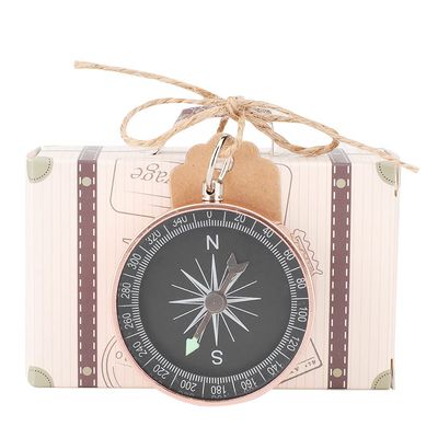 20Pcs Wedding presentBox with Comp ss nd Kr ft T gs for Tr vel F vors(Rose ld)