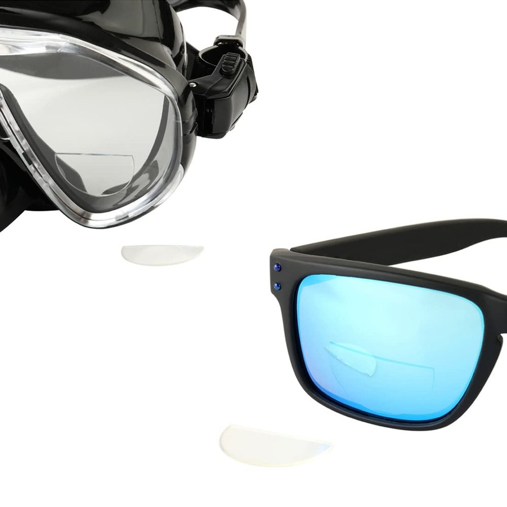 2 Pack, Stick-On Bifocal Lenses Reader Magnifying Adhesive Reading Lens Sticker Sport Sunglasses Glasses Magnifier Add On (Clear, 1.25, Multiplier_x)