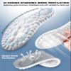 4D Cloud Insoles for Women and Kids, Arch Support Insoles, Memory Foam Insoles, Shock Absorption and Cushioning Sports Shoe Insoles for Foot & Joint Support (S Men 6-7 | Women 7-8, Gray) view 3
