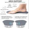 4D Cloud Insoles for Women and Kids, Arch Support Insoles, Memory Foam Insoles, Shock Absorption and Cushioning Sports Shoe Insoles for Foot & Joint Support (S Men 6-7 | Women 7-8, Gray) view 4