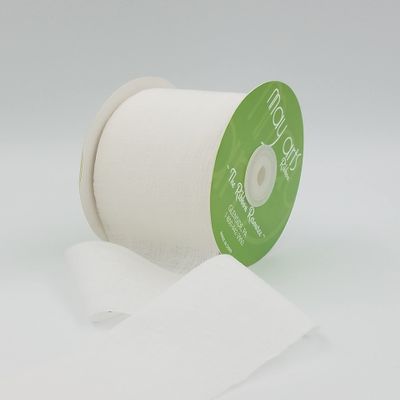 ~2" X 25 Yards Crinkle Chiffon Ribbon - 689-2-01 White