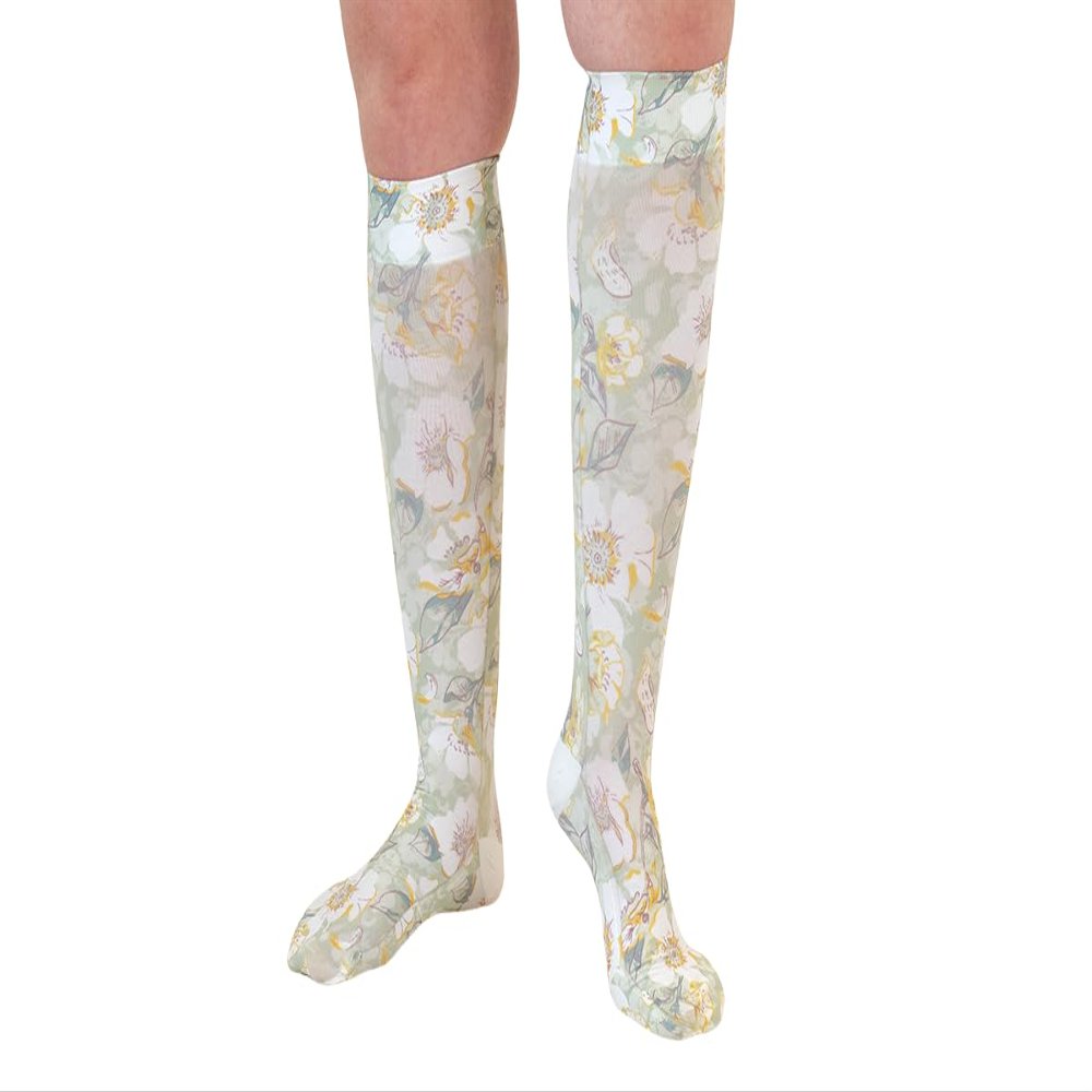 Lymphedivas Cynthia Medical Graduated Knee-High Compression Socks Pair (Closed-Toe 20-30 mmHg Extra Large, Long)
