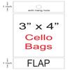 3x4 Crystal Clear Resealable Recloseable Cellophane/SelfSeal Bags Pack of 200 view 2