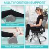 2 Pack Large Half Moon Bolster Pillow for Legs, Knees, Lower Back and Head (2 Pack) Lumbar Support Pillow for Bed, Sleeping | Semi Roll for Ankle and Foot Comfort - Machine Washable Cover, Grey view 3