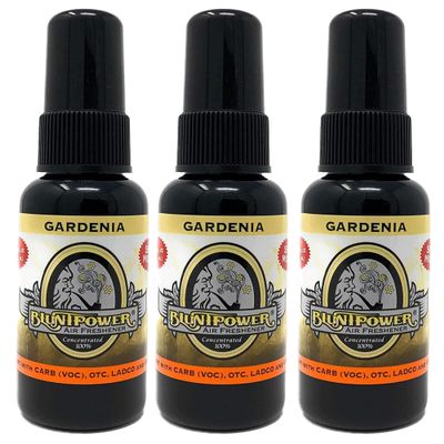 BluntPower 1.5oz High Concentrated Air Freshener, 3 Packs (Gardenia)